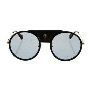Gucci Tiger Head Accent Round Aviator Unisex Sunglasses ~ Pristine Cond! ~ NIB